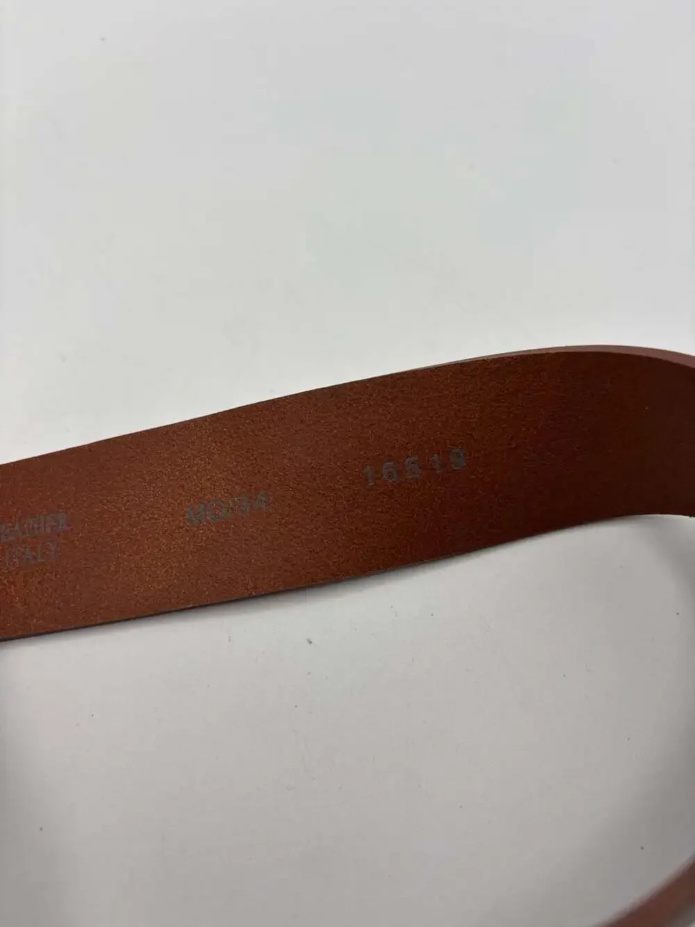Bronzino Genuine Leather Brown Belt with Ornate Brass and Stone Buckle